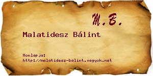 Malatidesz Bálint névjegykártya